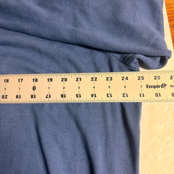 Vineyard Vines Quarter Zip Sweater Blue Cotton Men's XL Whale Logo - Picture 6 of 8